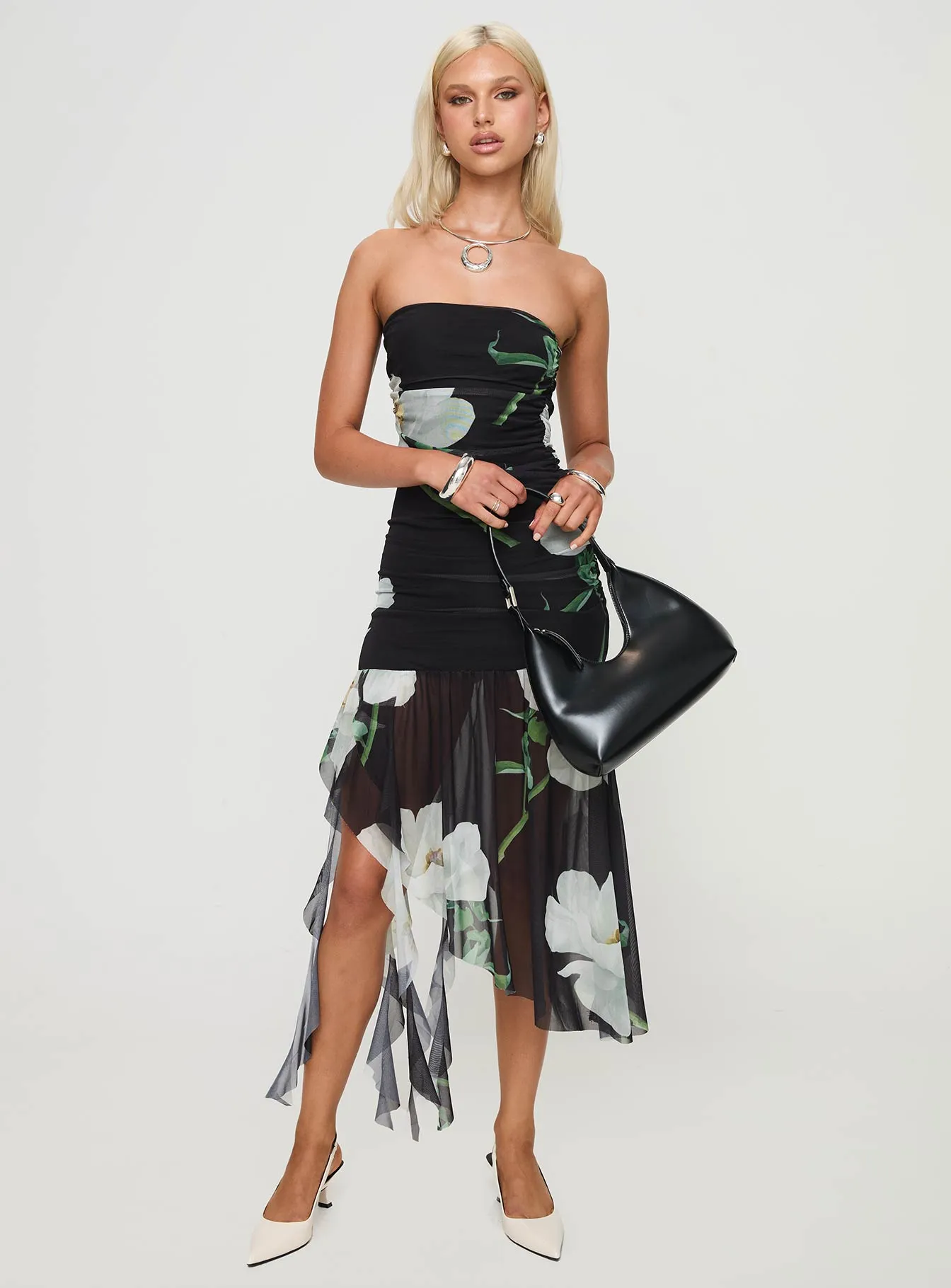 Nektaria Strapless Midi Dress Multi sold by Princess Polly product image thumbnail 3