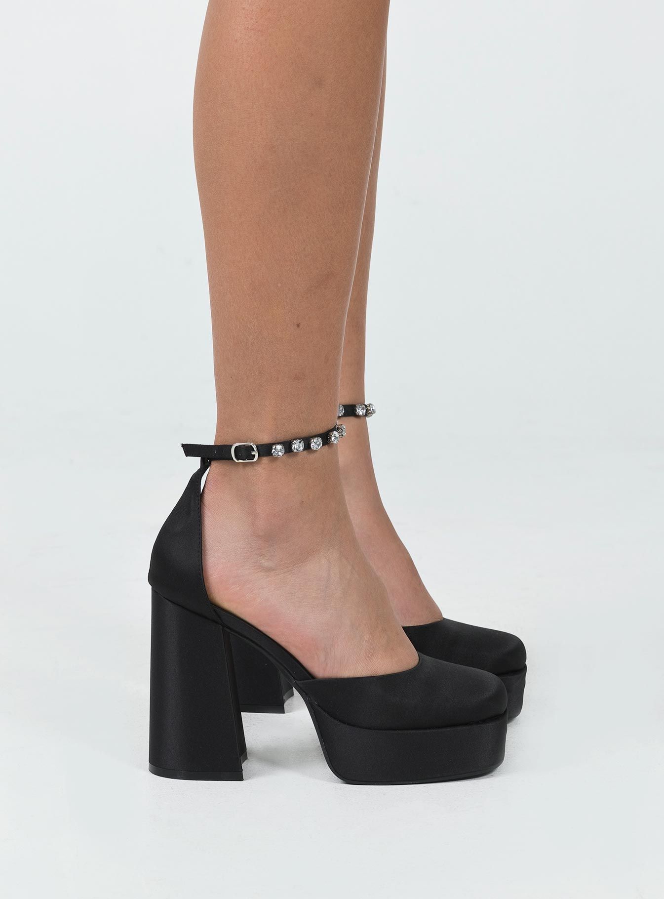 Solis Platform Ankle Strap Heels Black sold by Princess Polly product image thumbnail 3