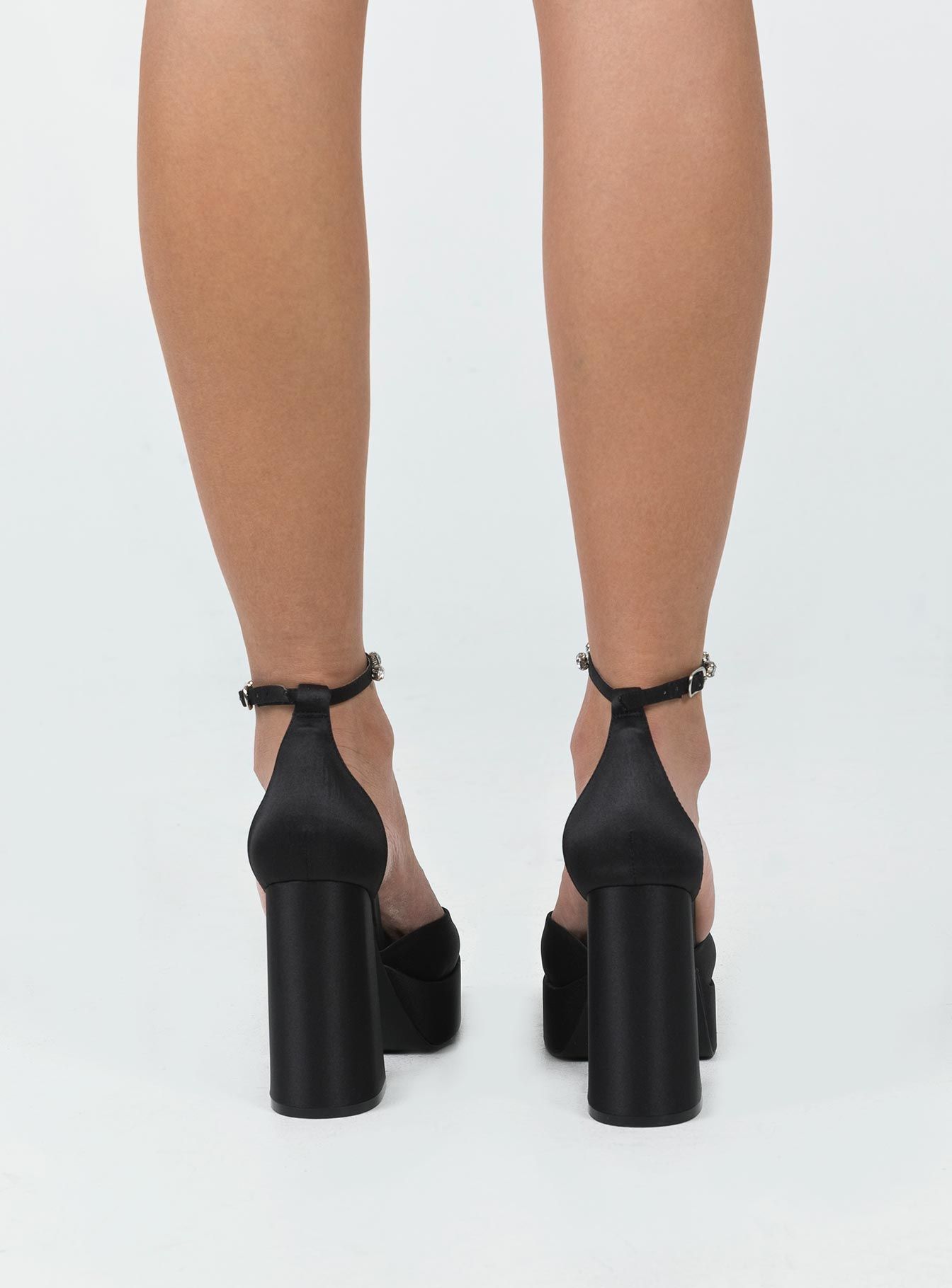 Solis Platform Ankle Strap Heels Black sold by Princess Polly product image thumbnail 4