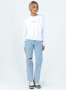 Love Bites Sweatshirt White sold by Princess Polly