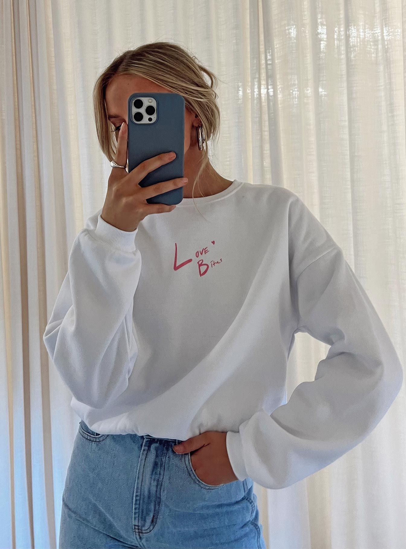 Love Bites Sweatshirt White sold by Princess Polly