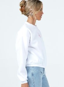 Love Bites Sweatshirt White sold by Princess Polly