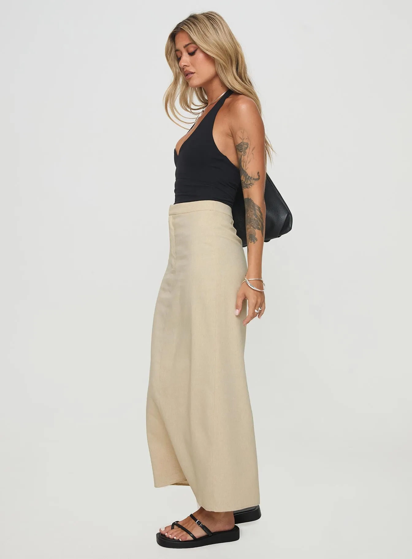 Romeria Maxi Skirt Beige sold by Princess Polly product image thumbnail 4