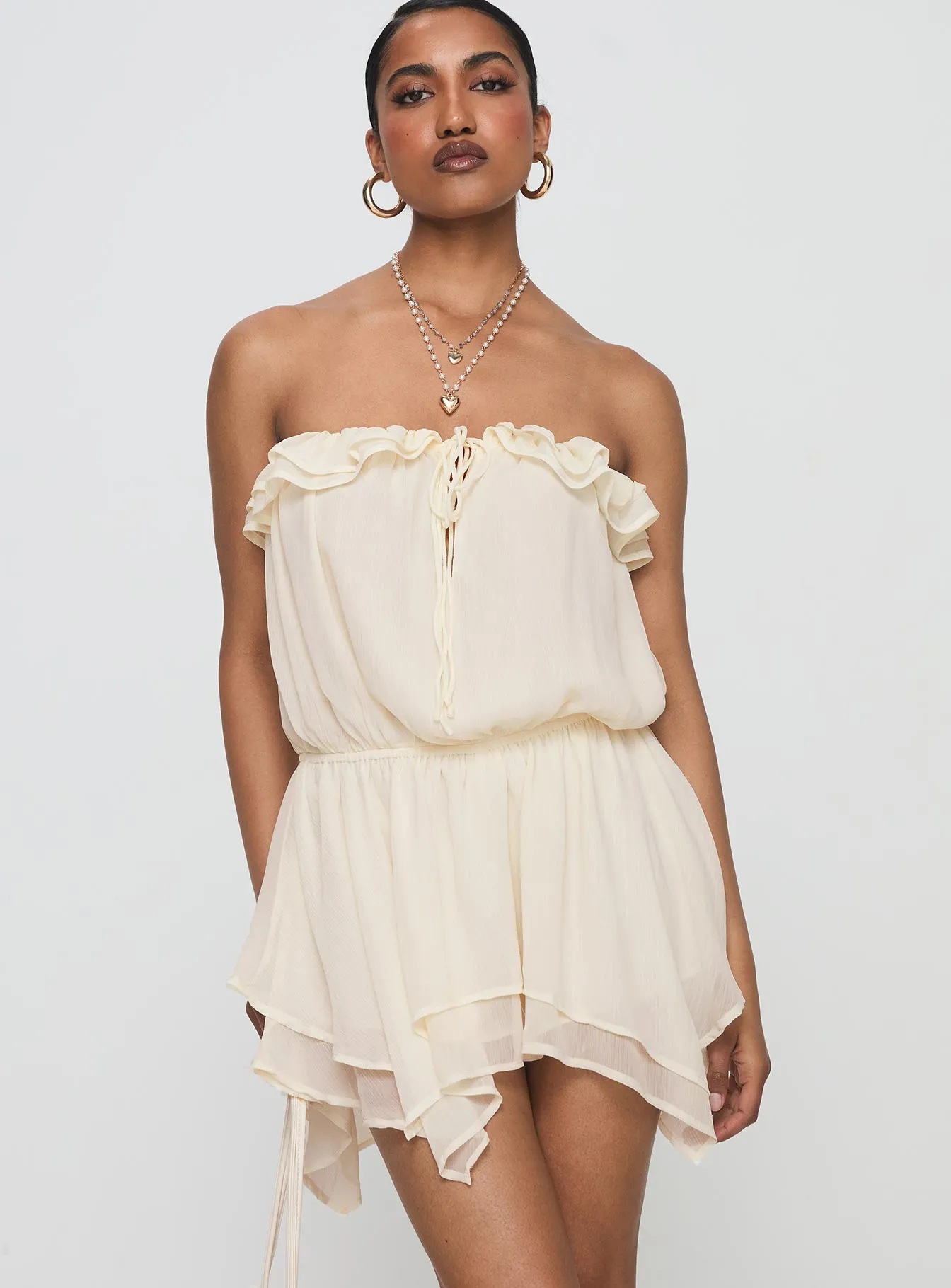 Soul Survivor Playsuit Cream sold by Princess Polly product image thumbnail 2