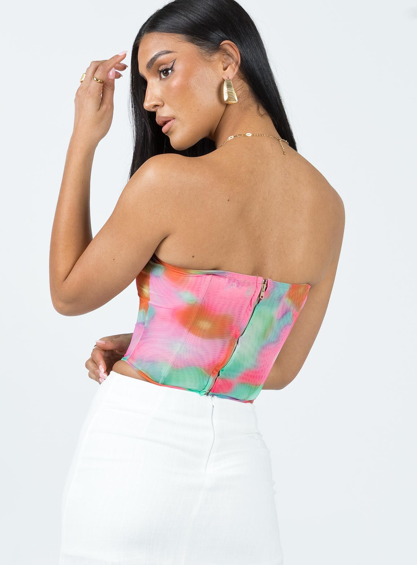 Morso Mesh Corset Top Multi sold by Princess Polly product image thumbnail 5