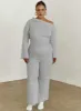 Sina Off The Shoulder Top Grey Curve sold by Princess Polly