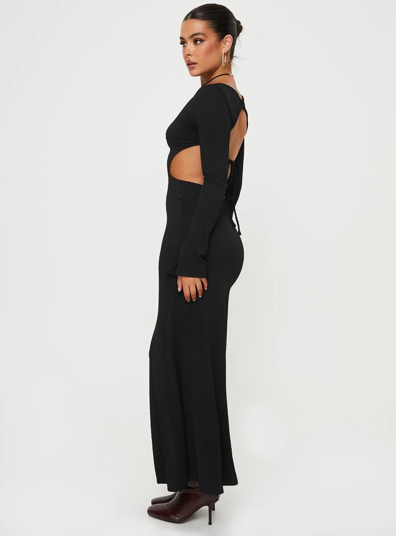 Bordelle Long Sleeve Maxi Dress Black sold by Princess Polly product image thumbnail 3