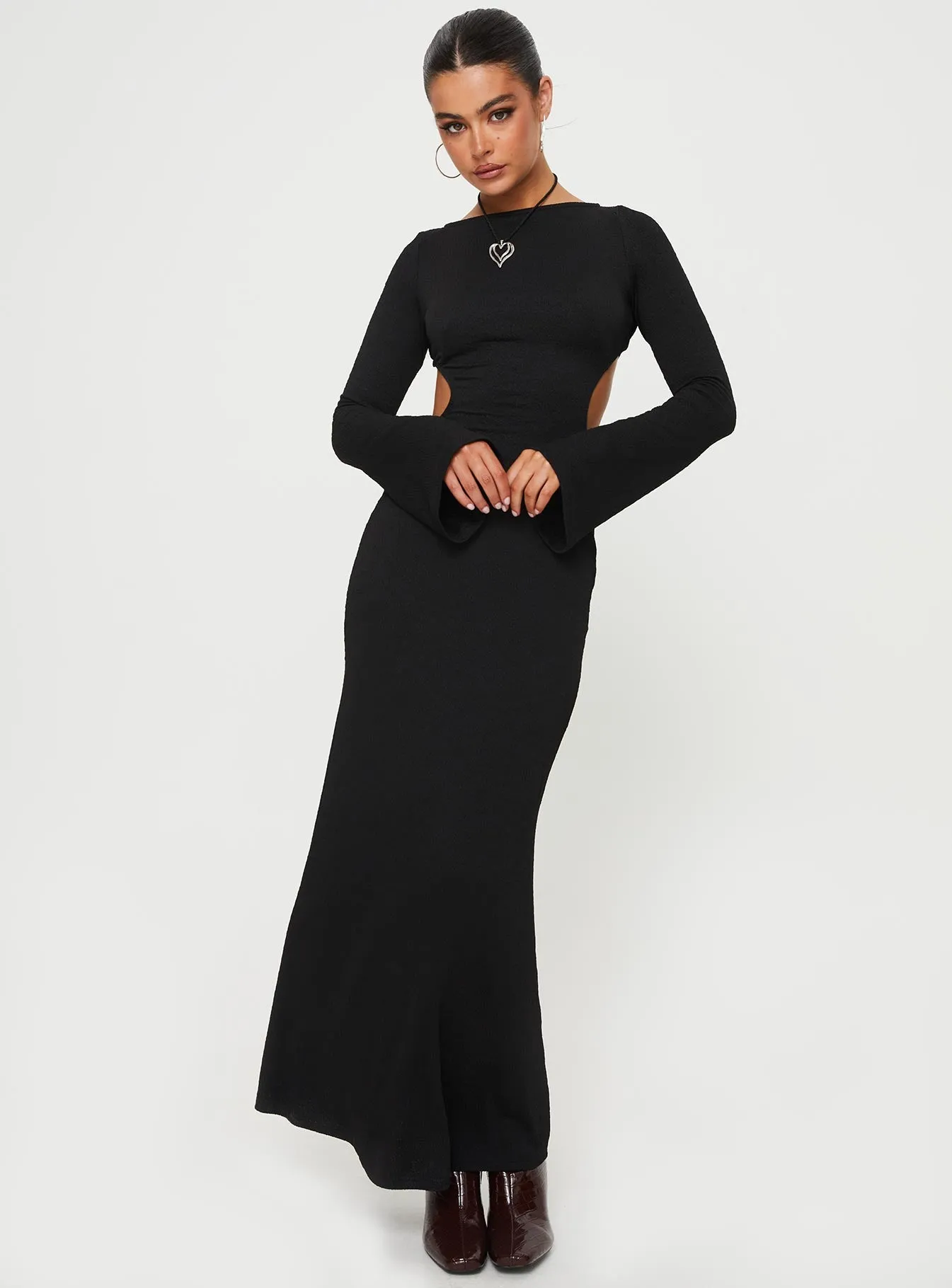 Bordelle Long Sleeve Maxi Dress Black sold by Princess Polly product image thumbnail 2