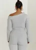 Sina Off The Shoulder Top Grey Curve sold by Princess Polly