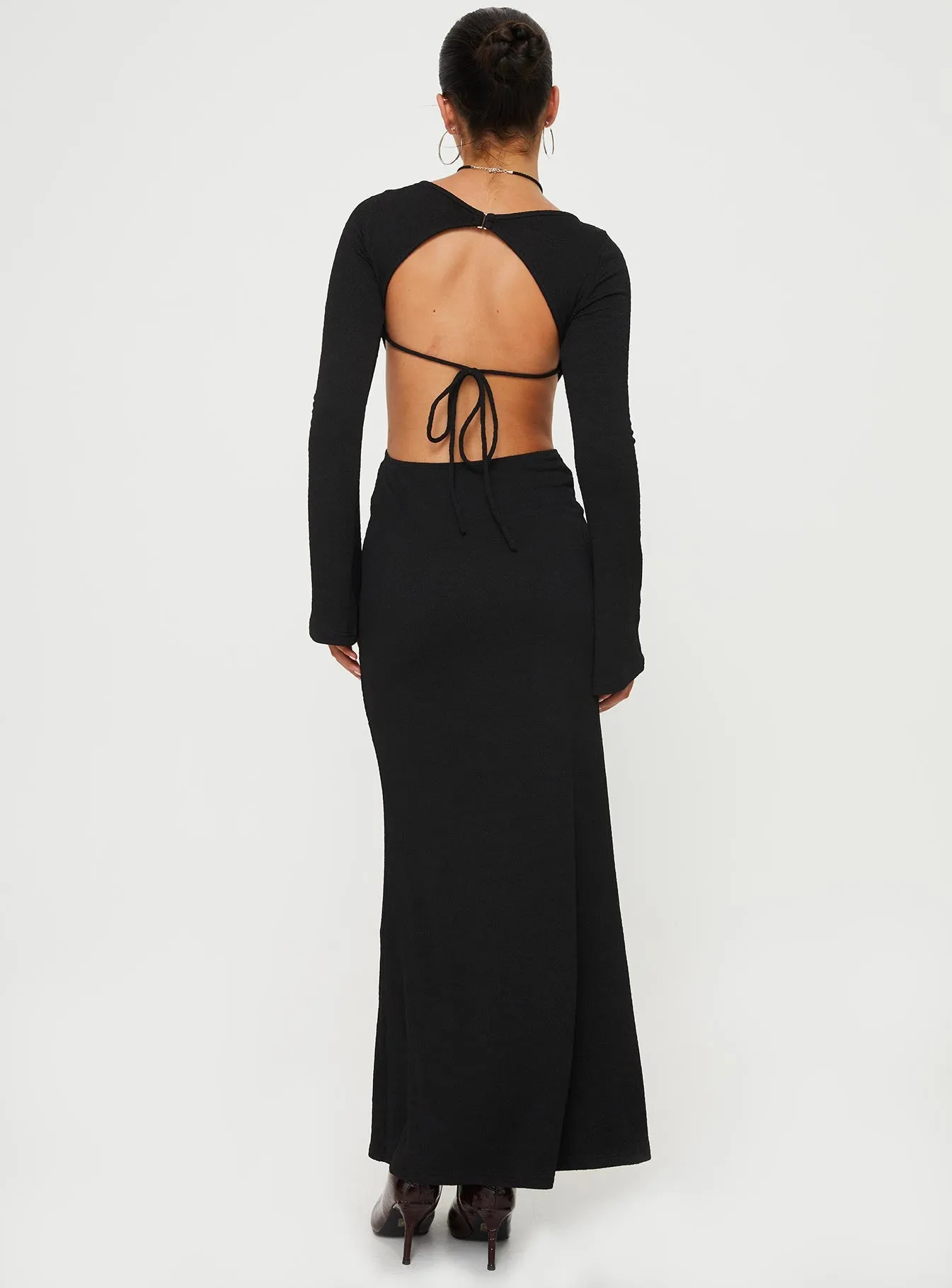 Bordelle Long Sleeve Maxi Dress Black sold by Princess Polly product image thumbnail 4