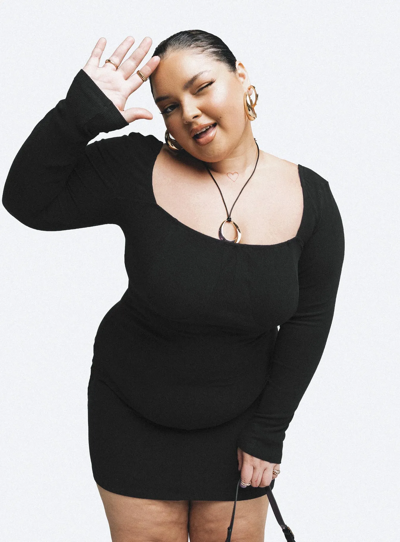 Denielle Mini Dress Black Curve sold by Princess Polly