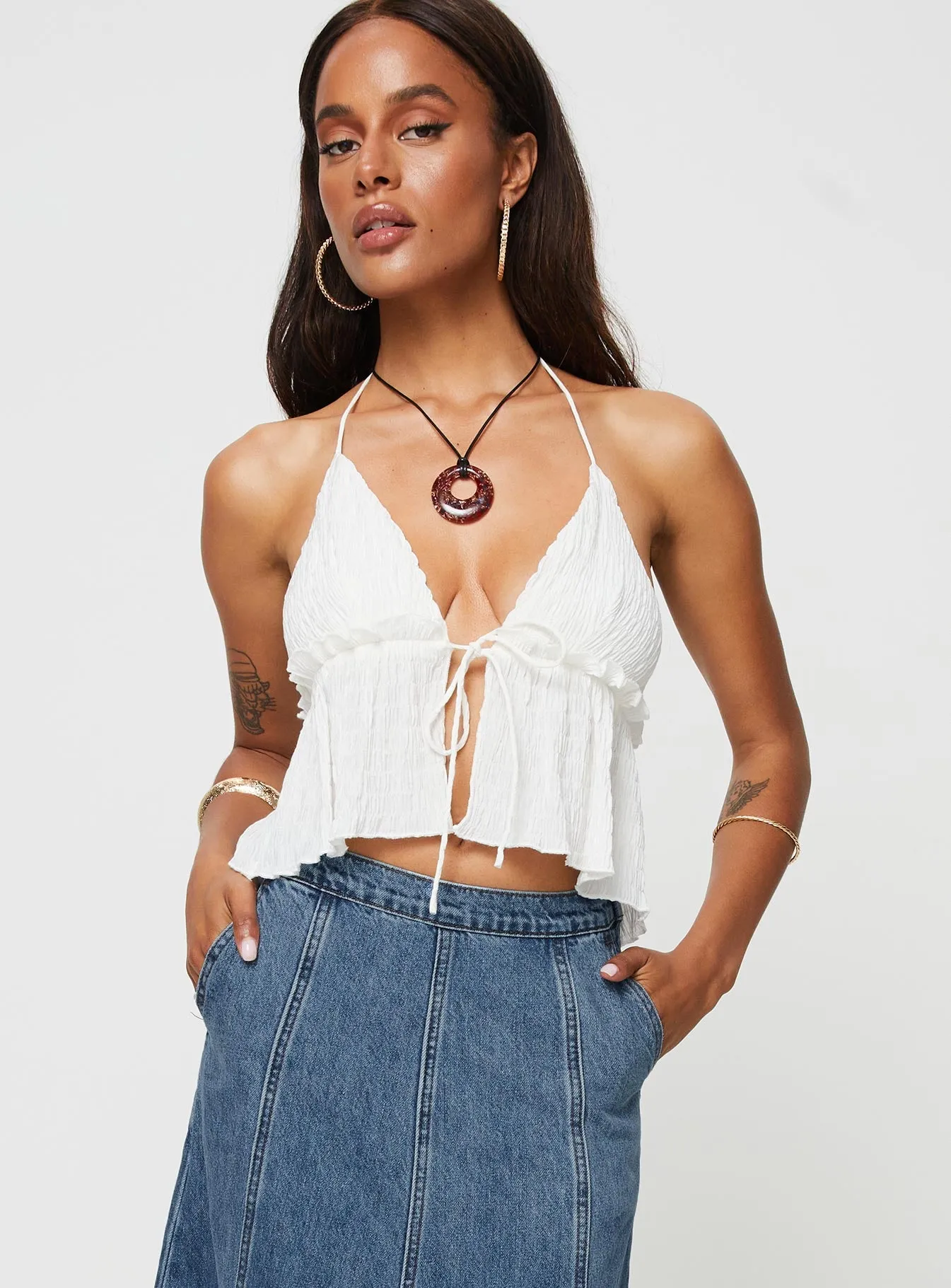 Franz Top White sold by Princess Polly product image thumbnail 2