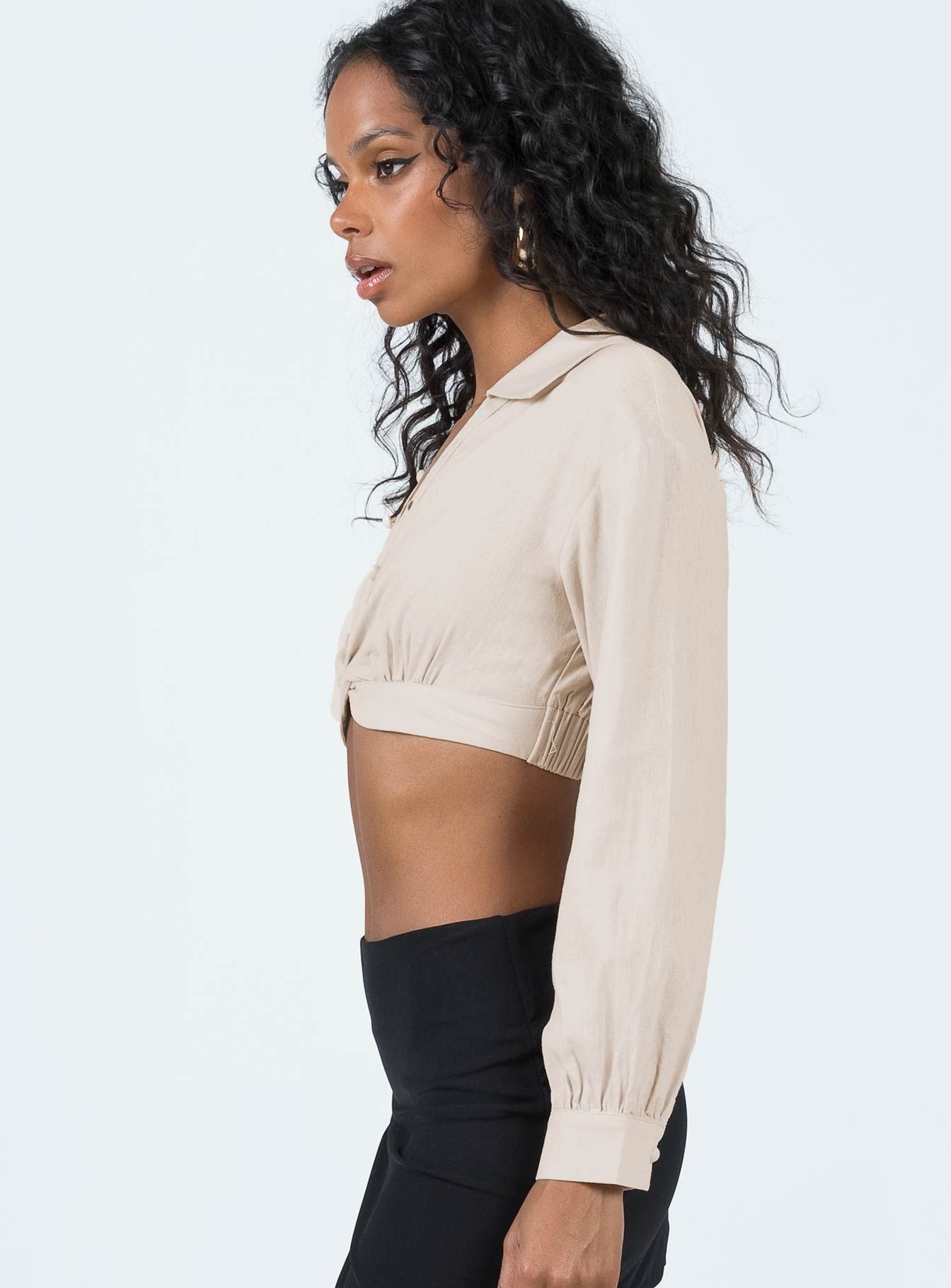 Zaxton Long Sleeve Top Beige sold by Princess Polly product image thumbnail 4
