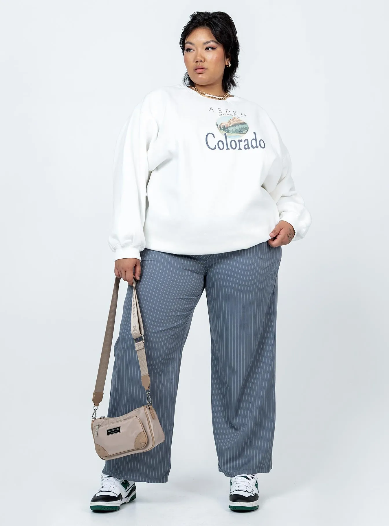 Colorado Oversized Crewneck Sweatshirt White Curve sold by Princess Polly product image thumbnail 3