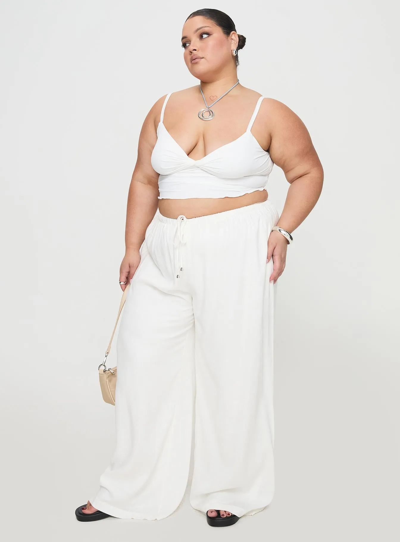 Ogilvie Linen Blend Pants White Curve sold by Princess Polly product image thumbnail 3