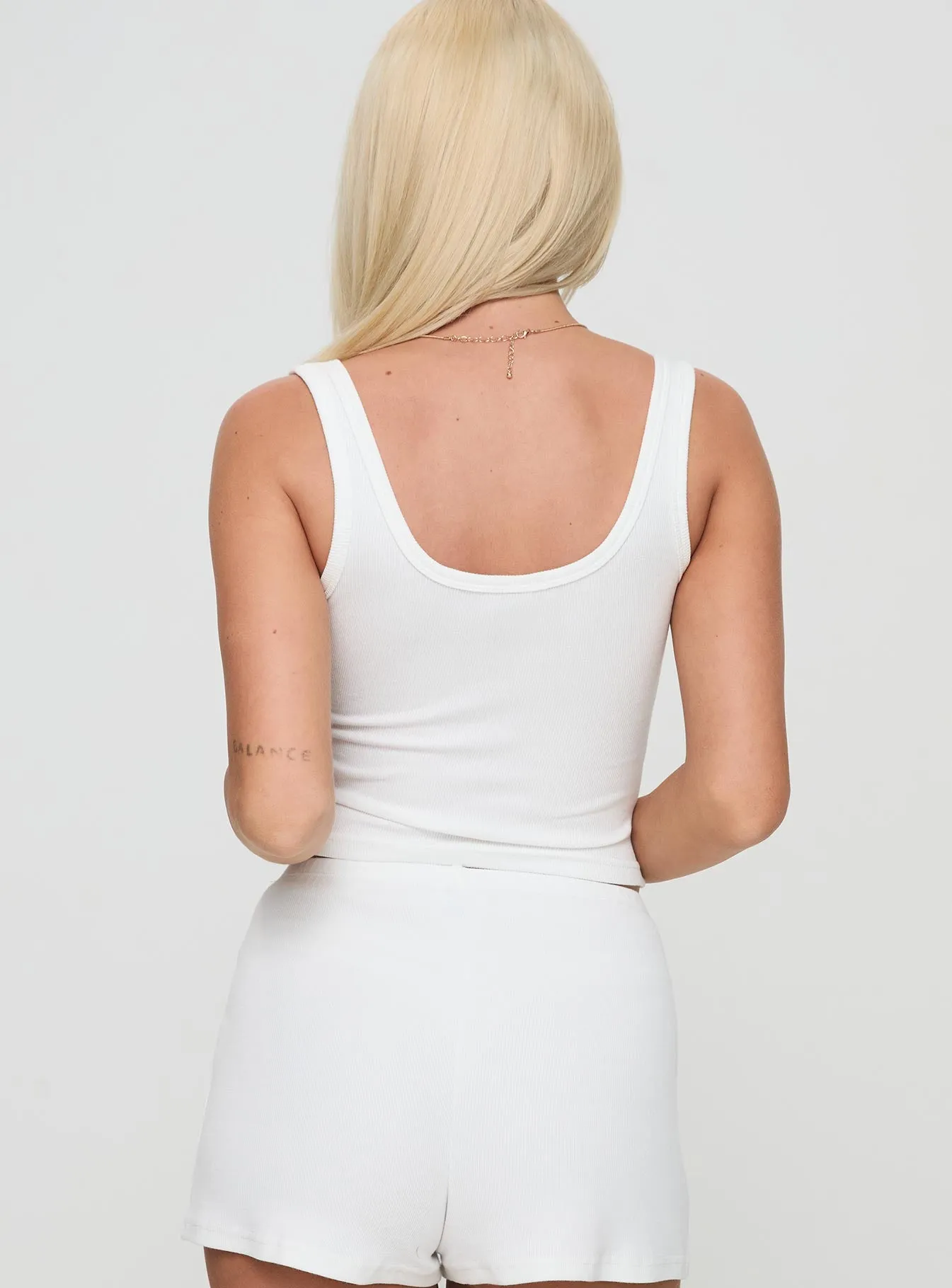 Olivette Rib Top White sold by Princess Polly product image thumbnail 5