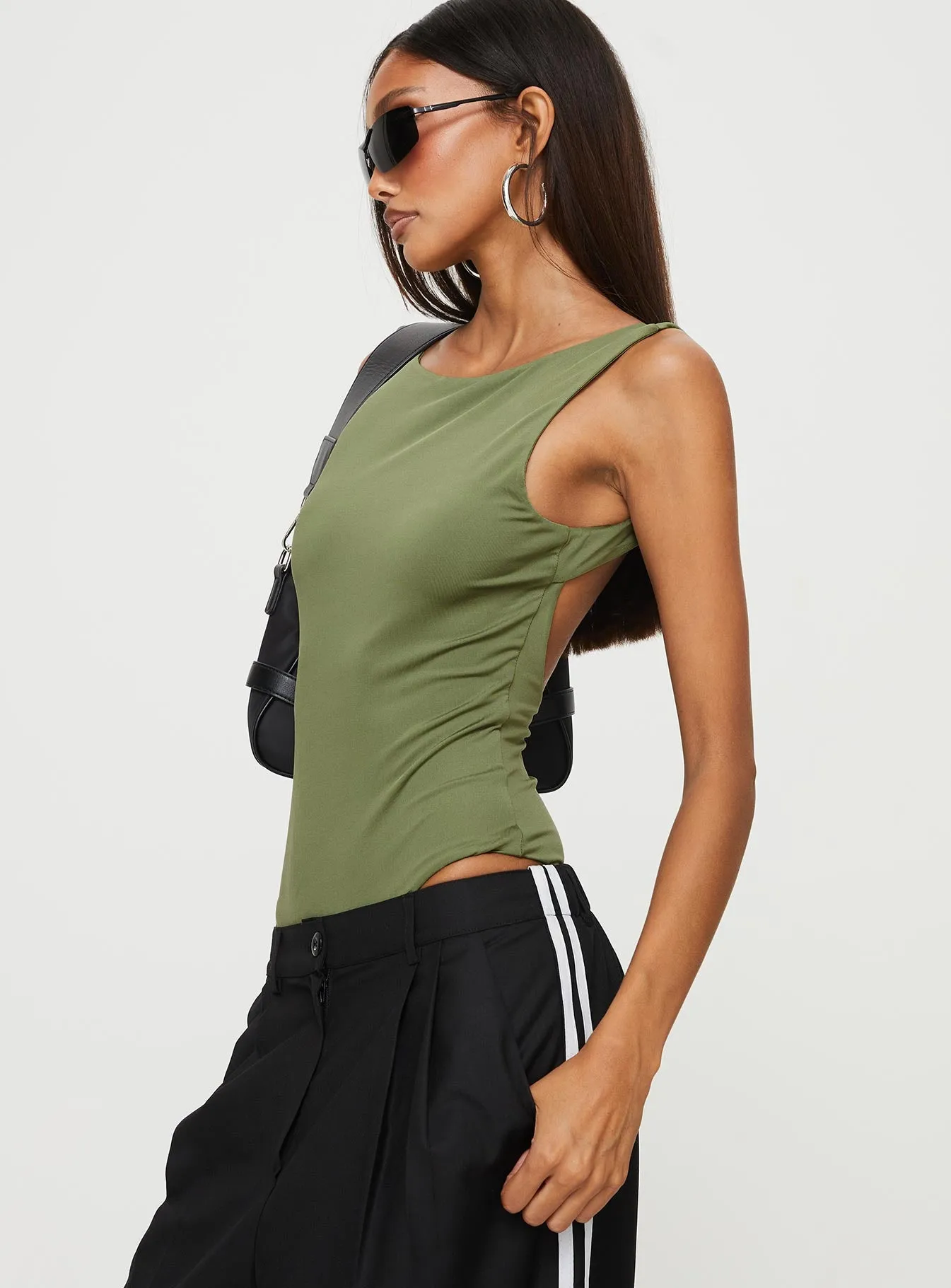 Coomba Backless Bodysuit Green sold by Princess Polly product image thumbnail 4