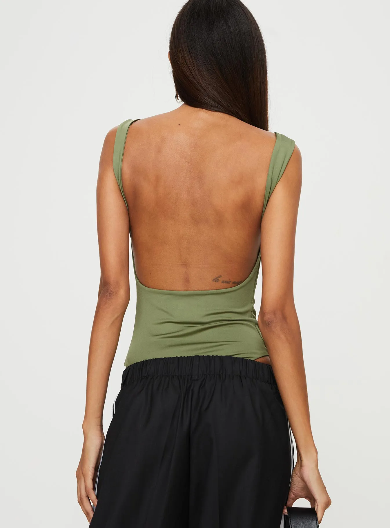 Coomba Backless Bodysuit Green sold by Princess Polly product image thumbnail 5