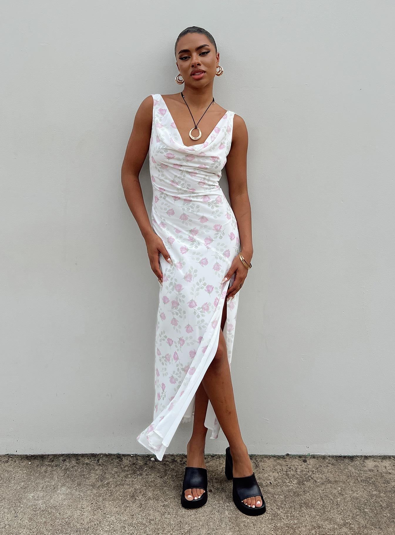 Asbyn Maxi Dress White Floral sold by Princess Polly