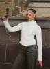 Nylah Zip Up Knit Jacket White sold by Princess Polly