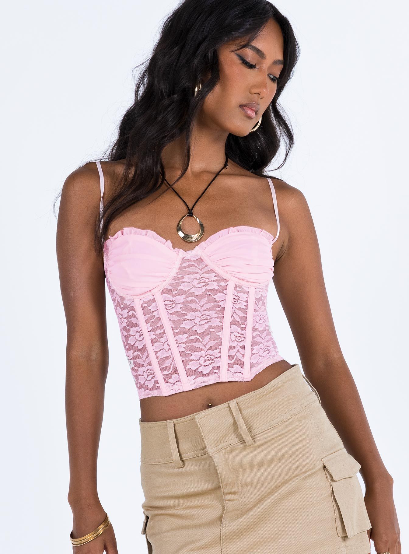 Lynell Corset Top Pink sold by Princess Polly product image thumbnail 4