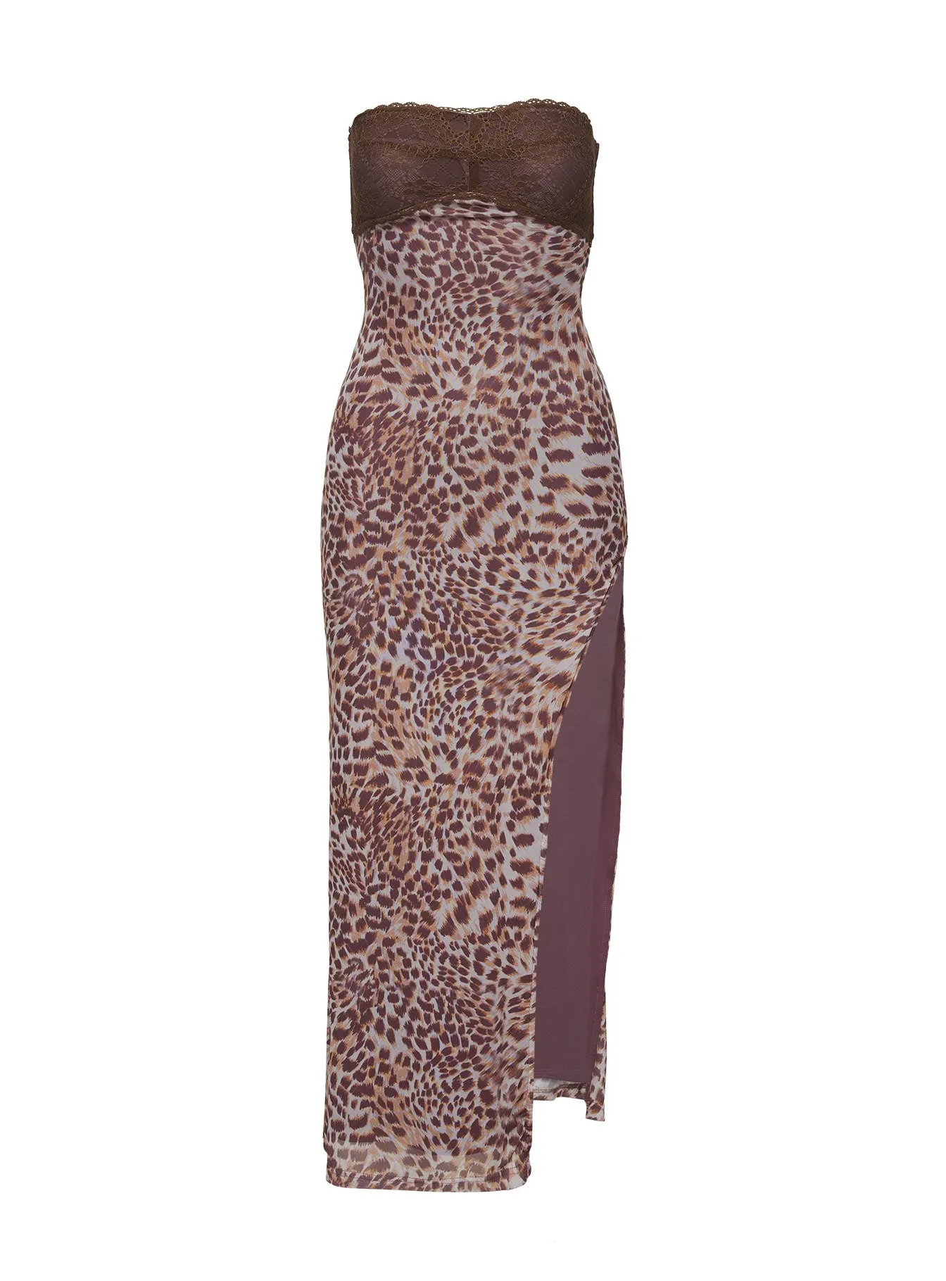 Raidein Strapless Maxi Dress Leopard sold by Princess Polly product image thumbnail 5