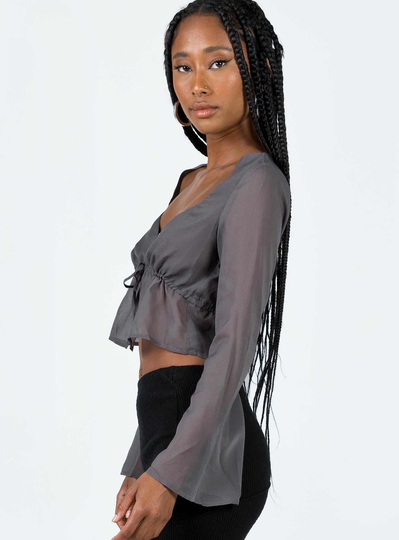 Kenney Long Sleeve Top Grey sold by Princess Polly product image thumbnail 4