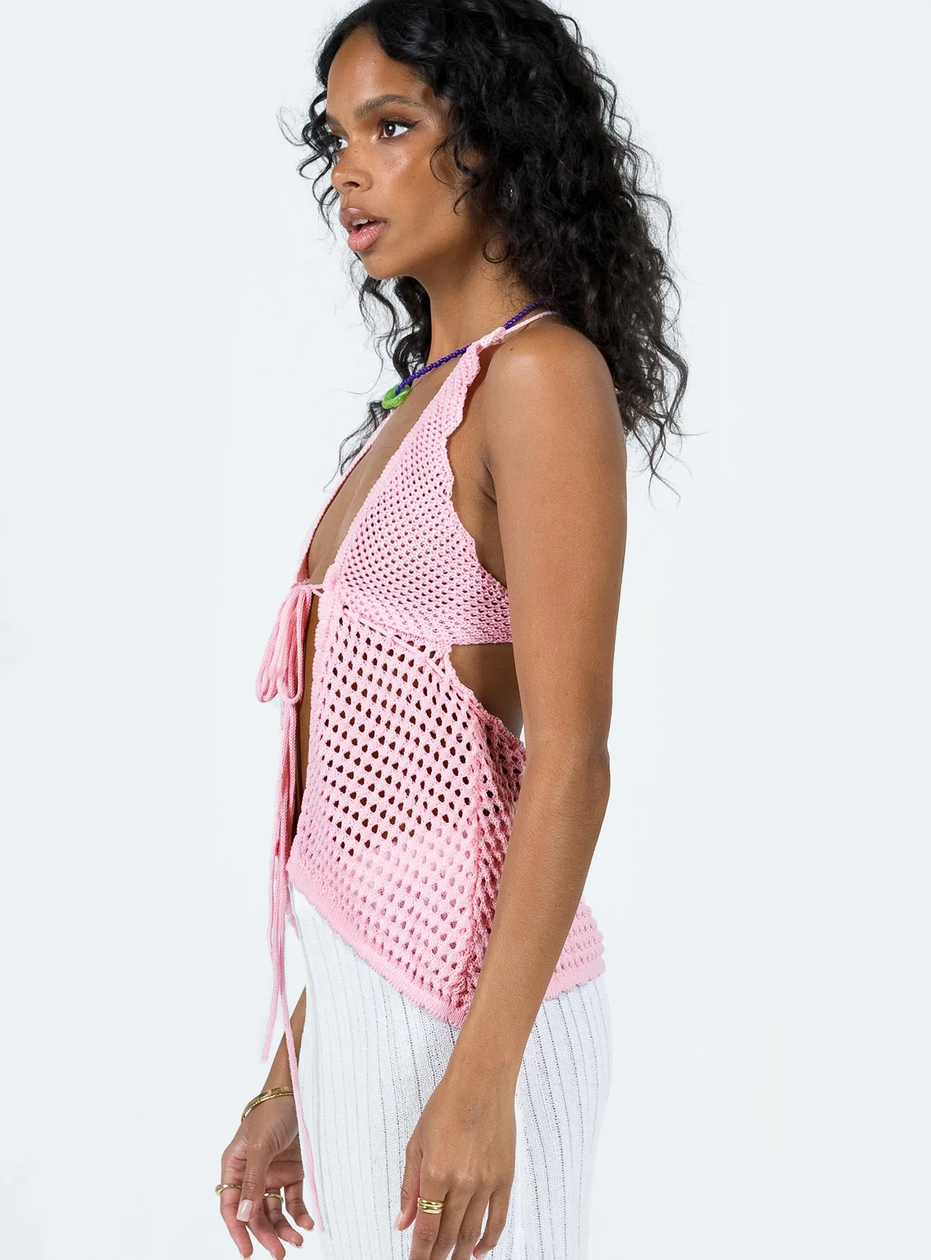 Adani Crochet Top Pink sold by Princess Polly product image thumbnail 4
