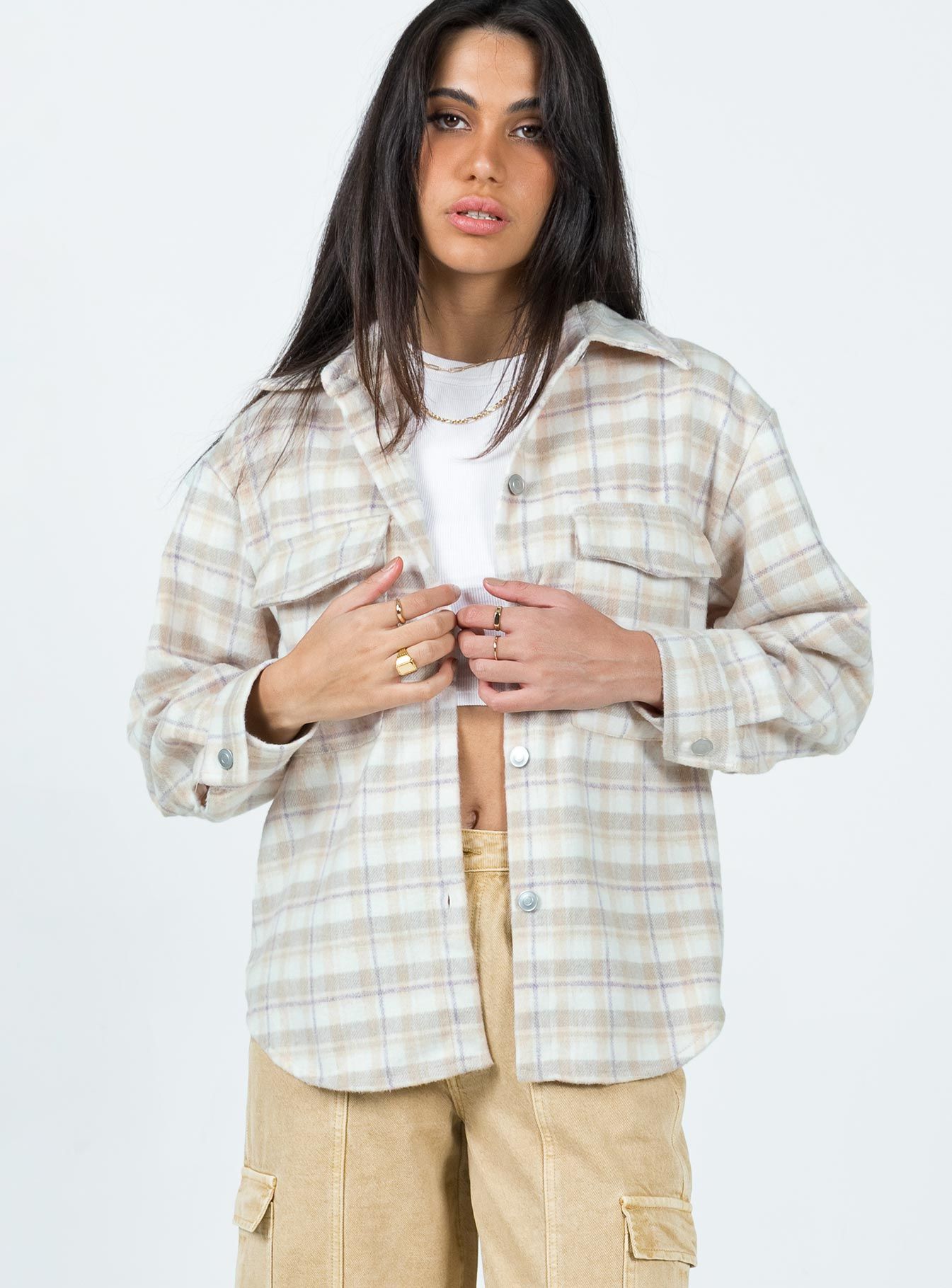 Kaystone Jacket Beige / White sold by Princess Polly product image thumbnail 2