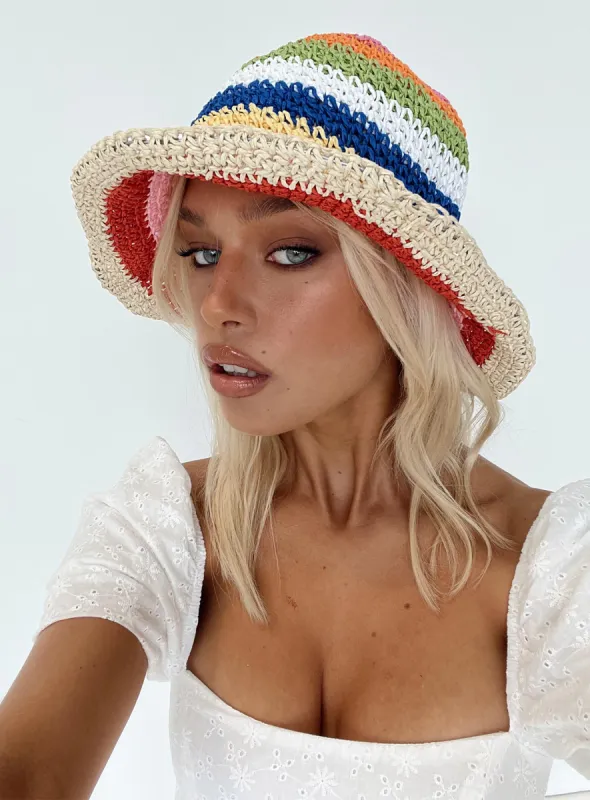 Brit Bucket Hat Multi sold by Princess Polly