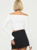 Moreno Off The Shoulder Top White sold by Princess Polly