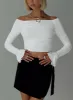 Moreno Off The Shoulder Top White sold by Princess Polly