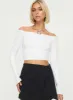 Moreno Off The Shoulder Top White sold by Princess Polly