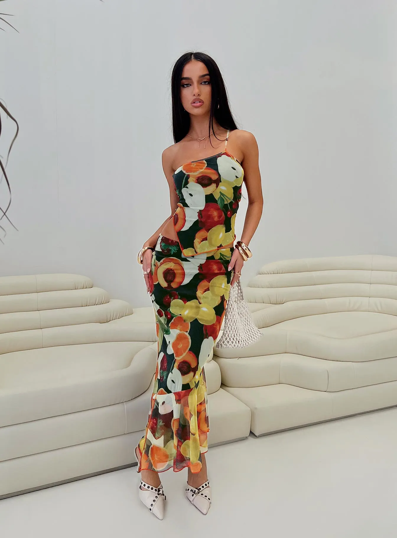 Taila Maxi Skirt Multi sold by Princess Polly