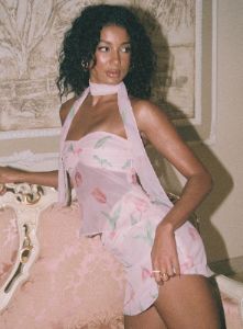 Perrin Mini Skirt Pink sold by Princess Polly