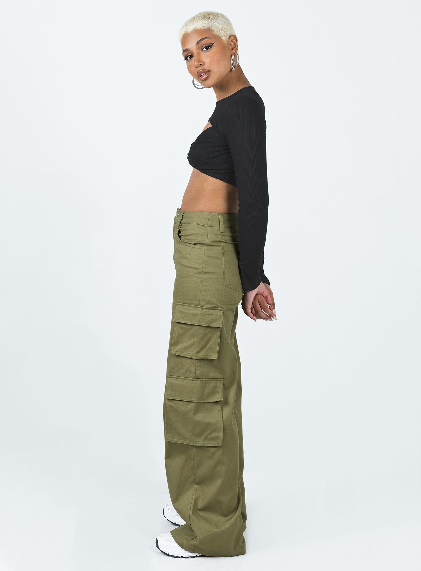 Alexis Cargo Pants Khaki sold by Princess Polly product image thumbnail 4