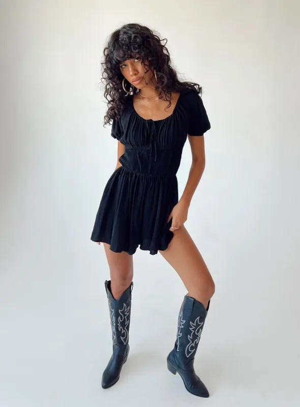 Elijah Romper Black sold by Princess Polly