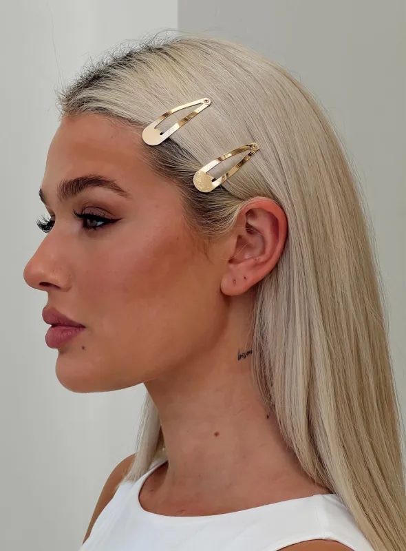 Felipe Hair Clip Pack Gold sold by Princess Polly