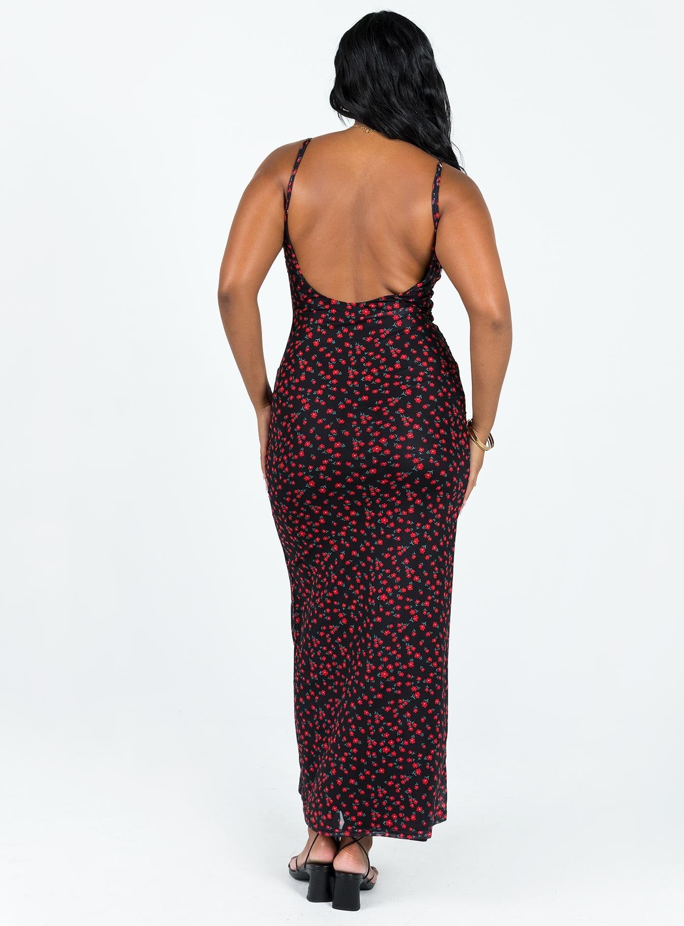 Knox Maxi Dress Black / Red Floral sold by Princess Polly product image thumbnail 5