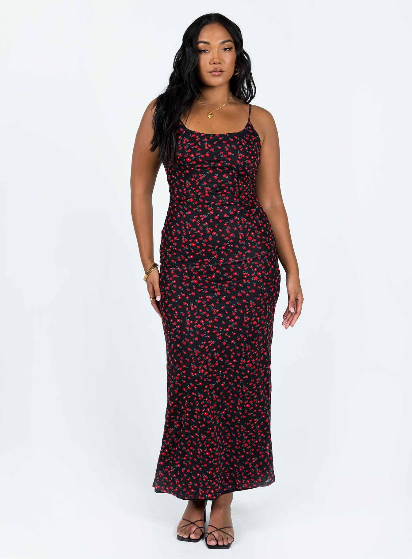 Knox Maxi Dress Black / Red Floral sold by Princess Polly product image thumbnail 2