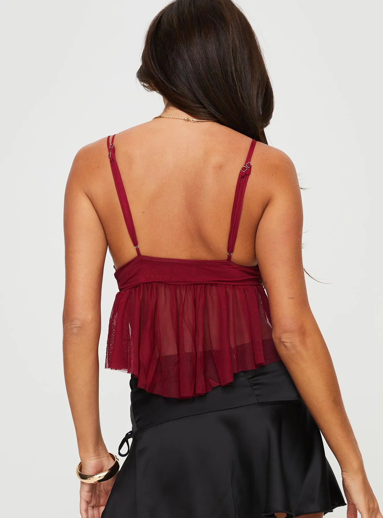 Corella Top Burgundy sold by Princess Polly product image thumbnail 5