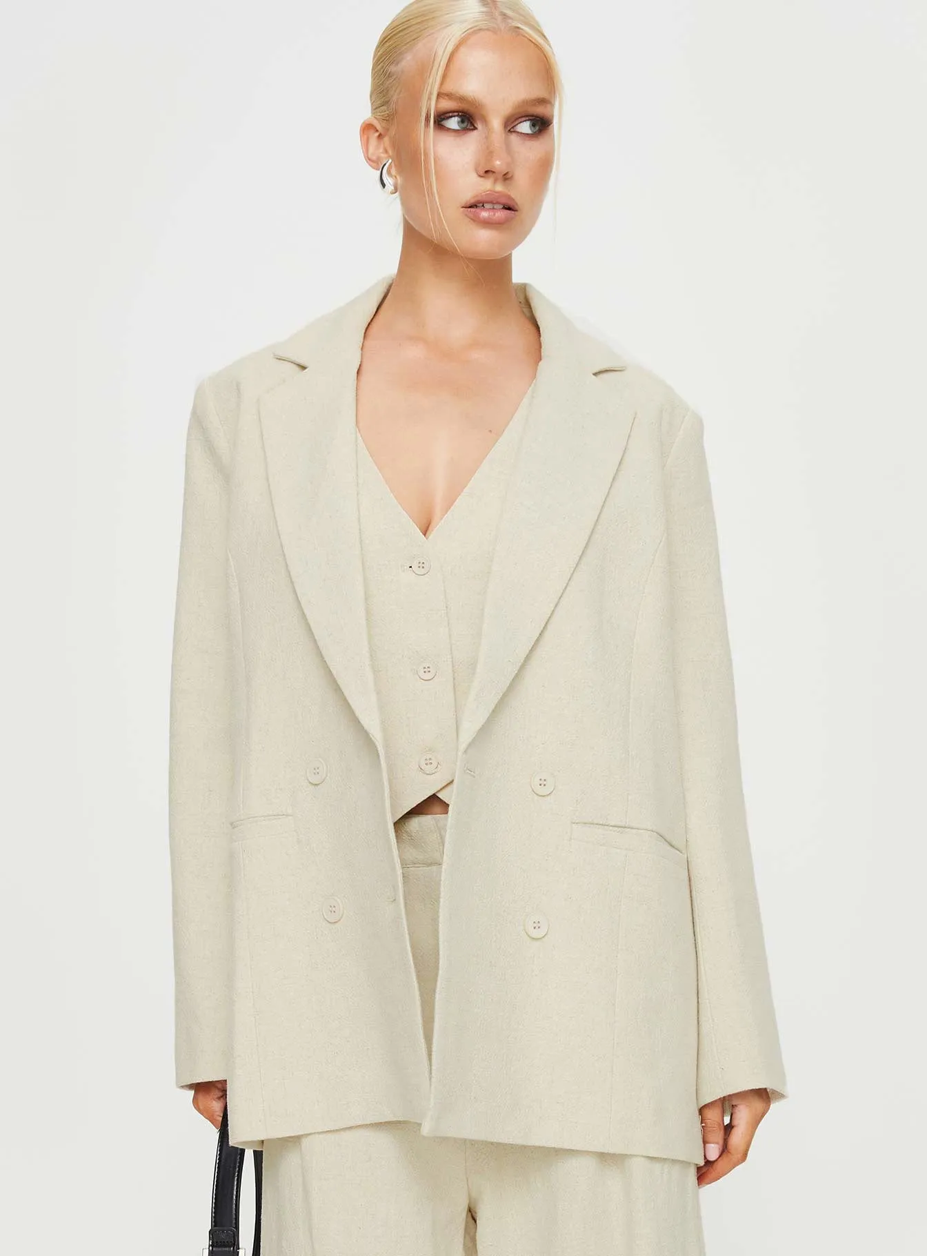 Wyoming Blazer Oatmeal sold by Princess Polly product image thumbnail 2