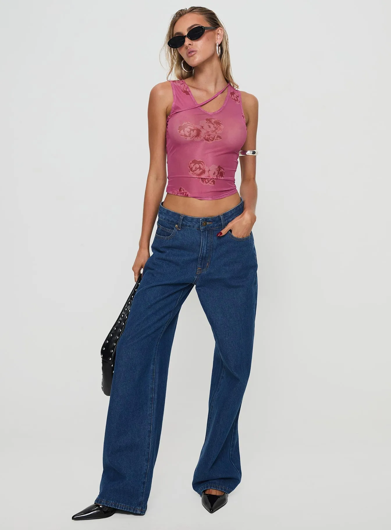 Dangelio Mesh Top Pink sold by Princess Polly product image thumbnail 3