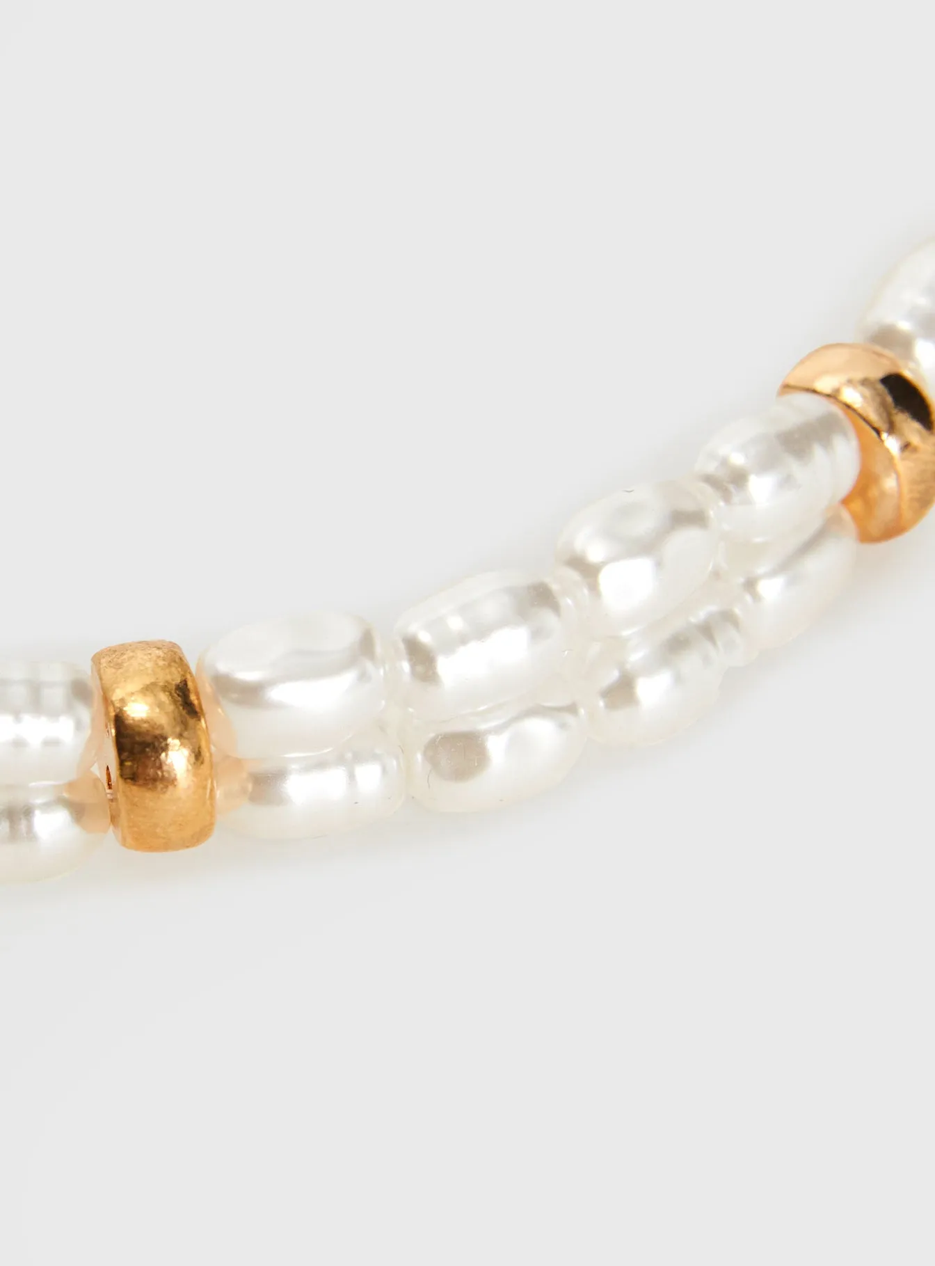 Zayden Double Layered Pearl Necklace Gold sold by Princess Polly product image thumbnail 3