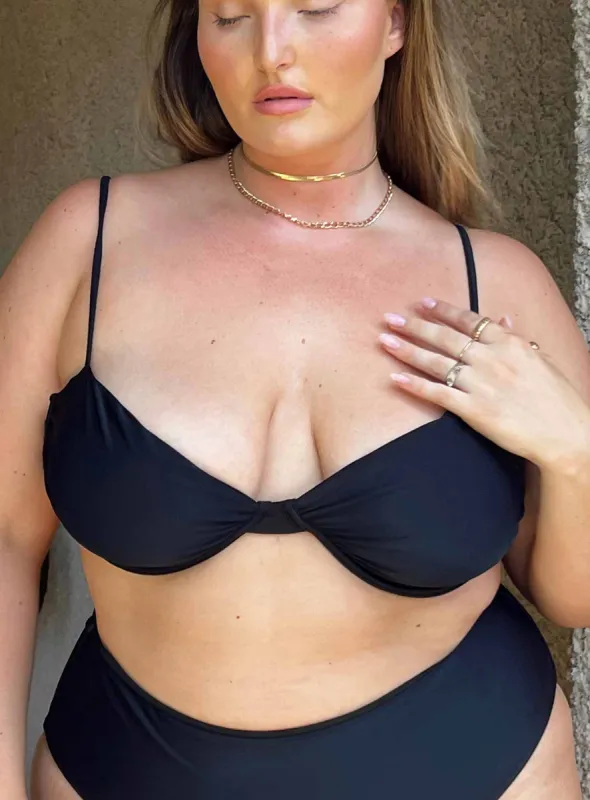 Avani Bikini Top Black Curve sold by Princess Polly