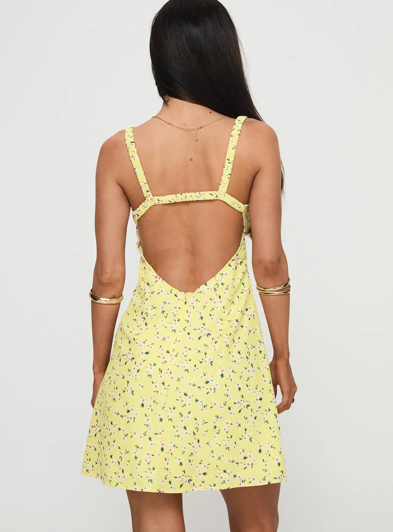 Georgia Mini Dress Yellow Floral sold by Princess Polly product image thumbnail 5