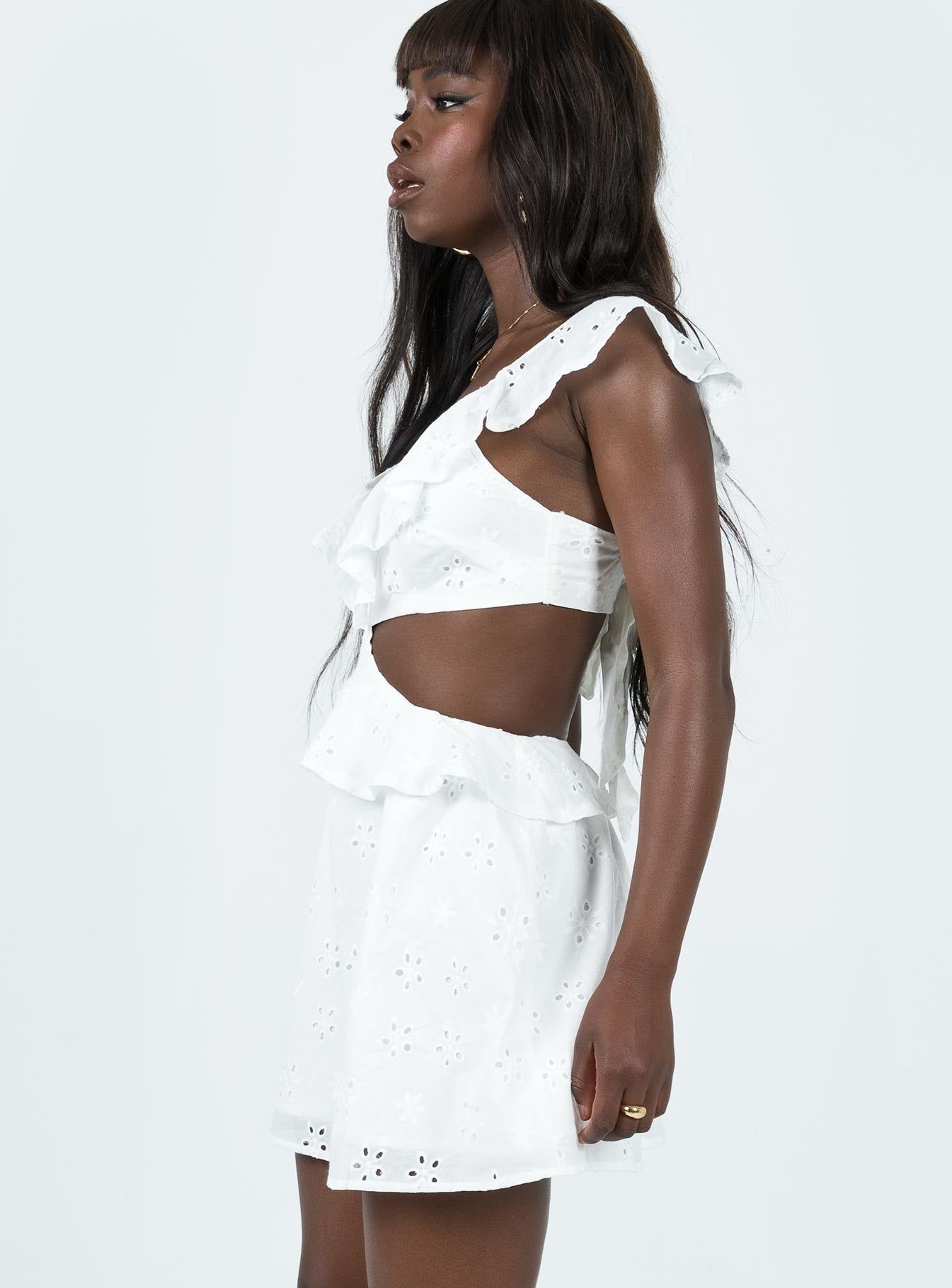 Wrenley Mini Dress White sold by Princess Polly product image thumbnail 4