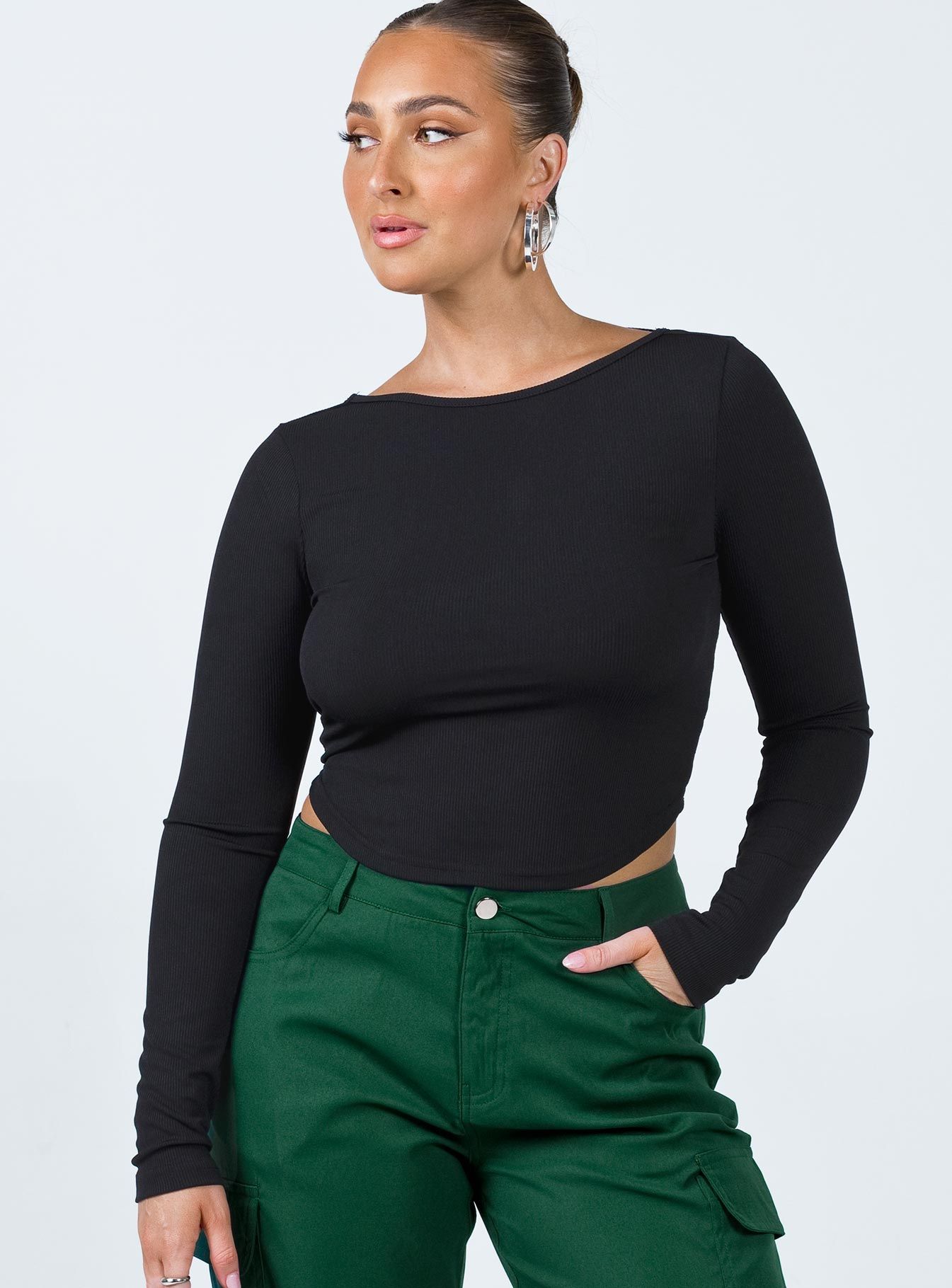 Look Back At It Top Black sold by Princess Polly