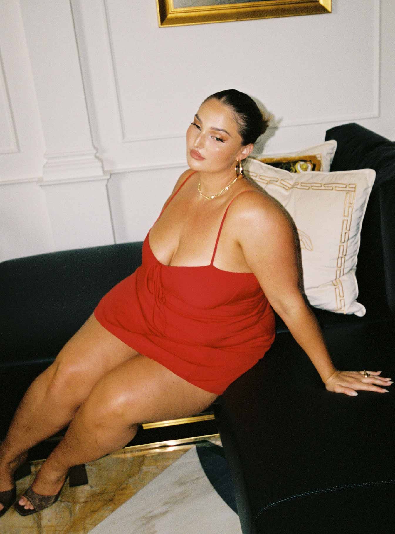 Dare Devil Mini Dress Red Curve sold by Princess Polly product image thumbnail 2