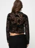 Harriot Long Sleeve Top Black sold by Princess Polly